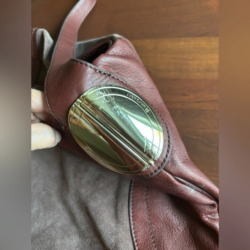 MAKOWSKY GIAMMA Hobo Shoulder Bag Genuine Suede/Leather Handbag,Designer - Picture 14 of 16